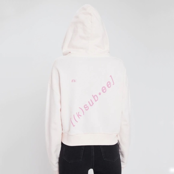 Ksubi Light Pink K-Sub-Ee Crop Hoodie - Picture 4 of 9